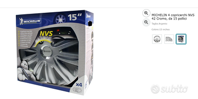 Copri cerchi Michelin 15" nuovi