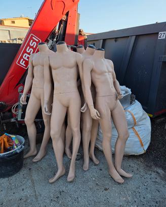 stock 6 manichini altezza uomo completi