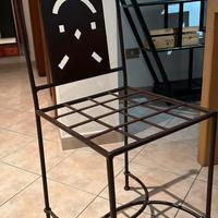 Sedie etniche in ferro battuto