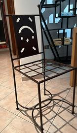 Sedie etniche in ferro battuto