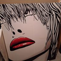 Quadro su tela donna fumetto 120x100