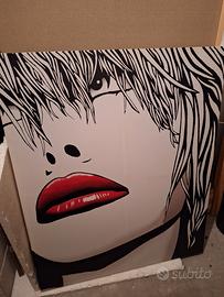 Quadro su tela donna fumetto 120x100