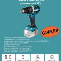 Makita Trapano LXT 18V Percussione + Spedizione