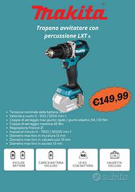 Makita Trapano LXT 18V Percussione + Spedizione