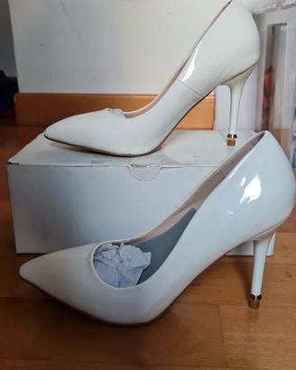 scarpe bianco donna tacco alto 