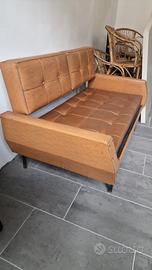Divato letto in pelle vintage anni 60