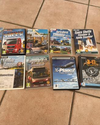 Collezione giochi PC simulatori