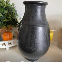 Vaso nero ceramica a graffio ungherese Nádudvar