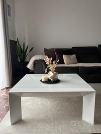 Tavolino da salotto BIANCO LUCIDO 90x80