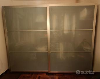 Armadio IKEA PAX 300x236 cm, ante scorrevoli vetro