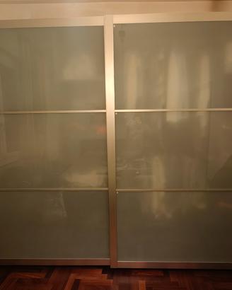 Armadio IKEA PAX 300x236 cm, ante scorrevoli vetro
