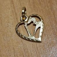ciondolo pendente cuore oro 18 kt 750 nuovo