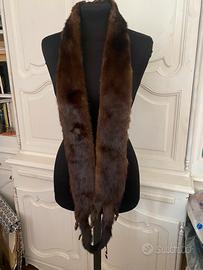 Sciarpa visone coppia visoni stola pelliccia