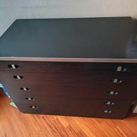 cassettiera im legno nera