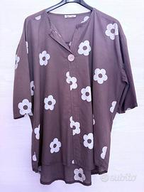 Camicia lunga donna Made in Italy 100% cotone