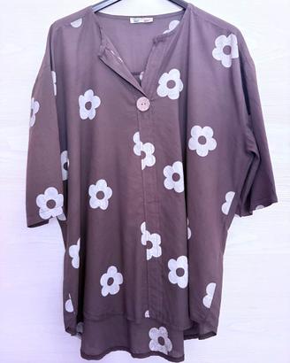 Camicia lunga donna Made in Italy 100% cotone