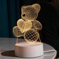 Deluisho Teddy Bear Night Light 3D 🌟 
