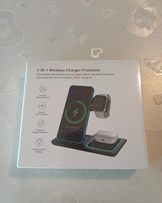 Caricatore wireless 3 in 1