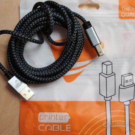 Cavo USB Stampante Scanner Treccia 3m Nuovo