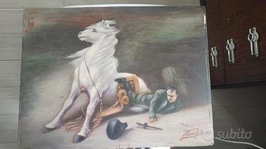 antico quadro ad olio firmato