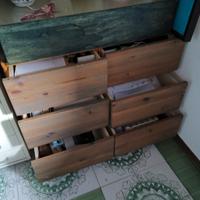 cassettiera in legno