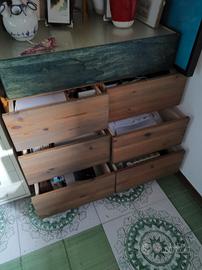 cassettiera in legno