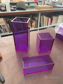 Vasi Rettangolari in Plexiglass Viola – Multiuso