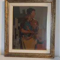 F. Baraldi "Attesa con girasole" 1981 olio su tela