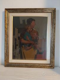 F. Baraldi "Attesa con girasole" 1981 olio su tela