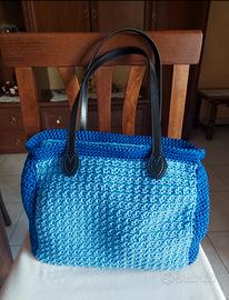 borsa a spalla in cordino swan black 
