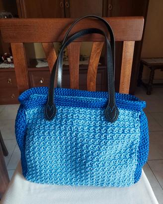 borsa a spalla in cordino swan black 