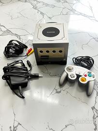 GameCube Platinum + Game Boy Player + controller +