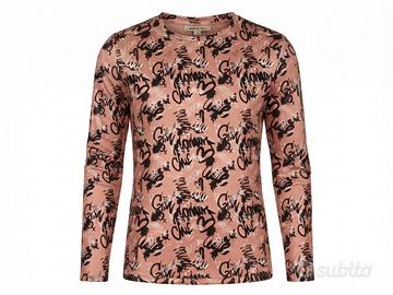 T'shirt rosa a maniche lunghe