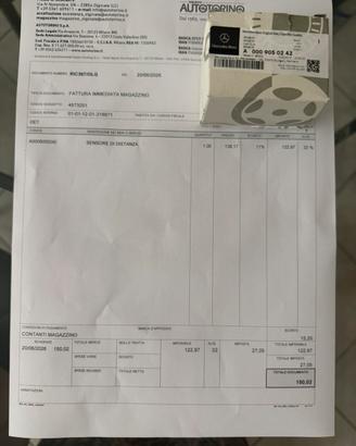 Sensore parcheggio mercedes classe B