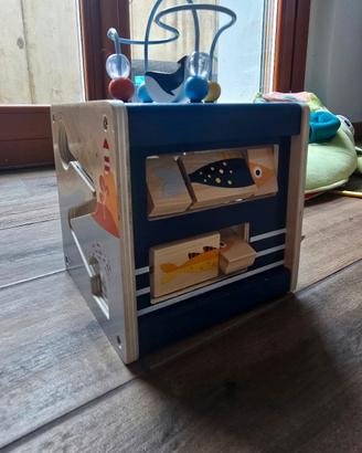 Cubo Multiattività in Legno a Tema Mare 