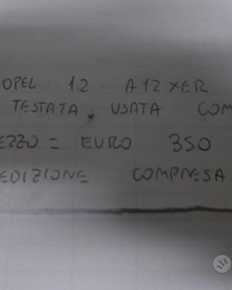 Testata completa opel 1.2 a12xer