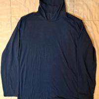 Maglia dolcevita blu unisex a maniche lunghe – com