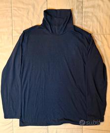 Maglia dolcevita blu unisex a maniche lunghe – com