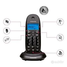 TELEFONO MOTOROLA CORDLESS C1001L DECT GAP Rubrica