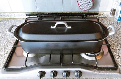 Pesciera in alluminio con coperchio e griglia