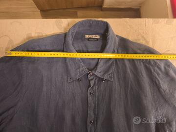 Camicia in lino P-Club uomo - Blu scuro Taglia L
