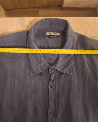 Camicia in lino P-Club uomo - Blu scuro Taglia L