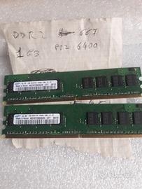 Scheda memoria PC2 6400 1GB DDR2 667 RAM X Desktop