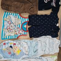 Stock vestiti estivi maschio 14 pezzi 0-3 mesi
