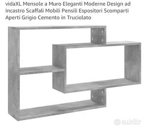 Mensola a muro color cemento