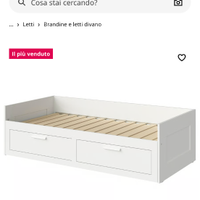 Letto singolo con secondo letto estraibile+2casset