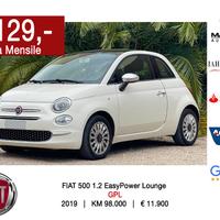 FIAT 500 1.2 EasyPower Lounge GPL