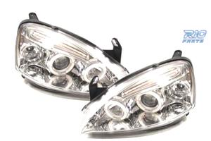 FARI PER OPEL CORSA C 00-06 ANGEL EYES FONDO CROMA