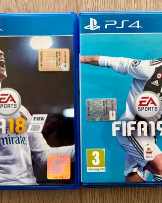 FIFA 18+FIFA 19 PS4 funzionanti