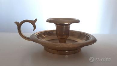 porta candela ottone vintage anni 900 perfetto